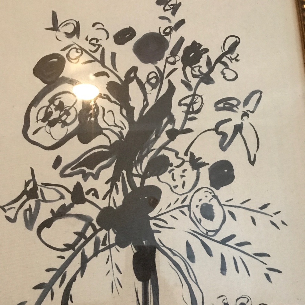 ART PRINT Black & White Beautiful Modern Florals PRINT FINAL SALE